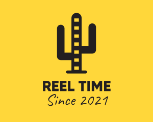 Retro Cactus Reel  logo design