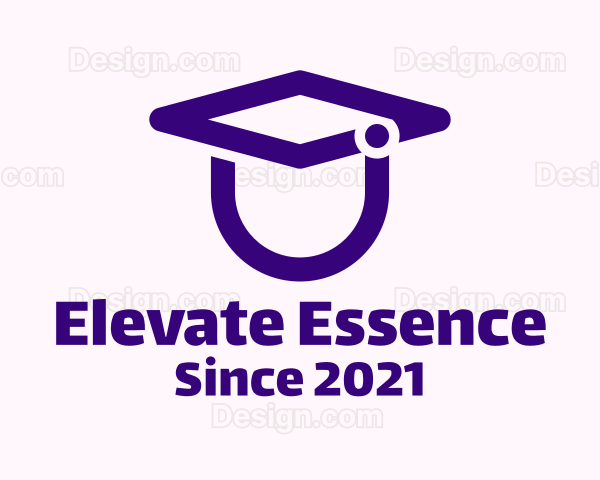 Minimalist Graduation Cap Logo