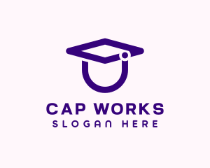 Minimalist Graduation Cap logo design