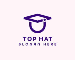 Minimalist Graduation Cap logo design