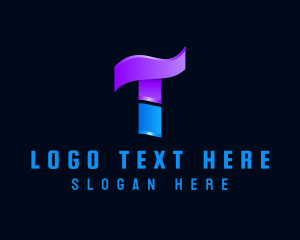 App - Modern Business Letter T logo design