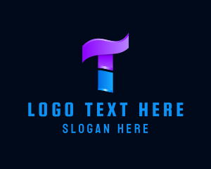 Modern Business Letter T Logo