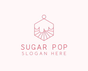 Hexagon Cupcake Dessert logo design