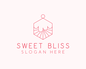 Hexagon Cupcake Dessert logo design