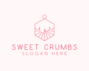 Hexagon Cupcake Dessert logo design