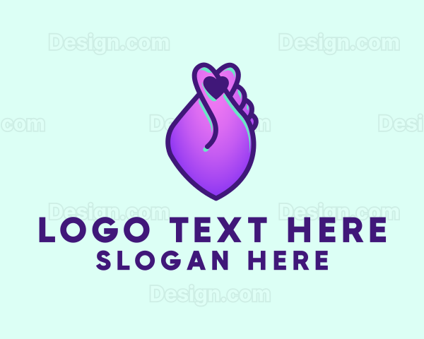 Hand Heart Emoji Logo