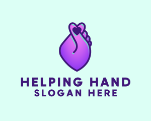 Hand Heart Emoji logo design