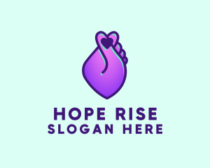 Hand Heart Emoji logo