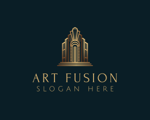 Architecture Art Deco Building logo