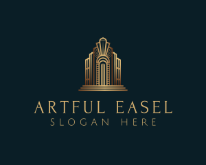 Architecture Art Deco Building logo design