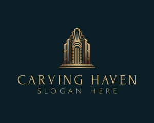 Architecture Art Deco Building logo design