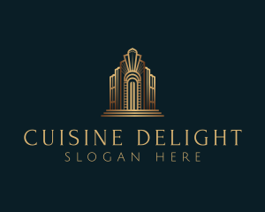 Architecture Art Deco Building logo design