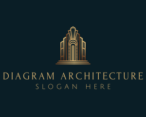 Architecture Art Deco Building logo