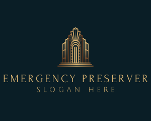 Architecture Art Deco Building logo design