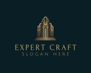 Architecture Art Deco Building logo design