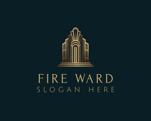 Architecture Art Deco Building logo design