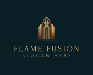 Architecture Art Deco Building logo design