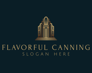 Architecture Art Deco Building logo design