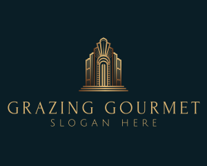 Architecture Art Deco Building logo design