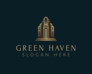 Architecture Art Deco Building logo design