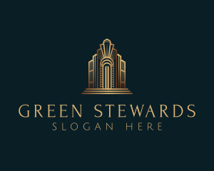 Architecture Art Deco Building logo design