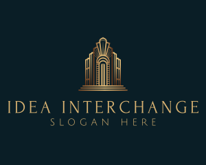 Architecture Art Deco Building logo design