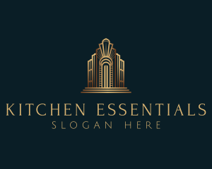 Architecture Art Deco Building logo design