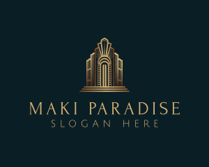 Architecture Art Deco Building logo design