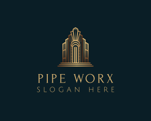 Architecture Art Deco Building logo design