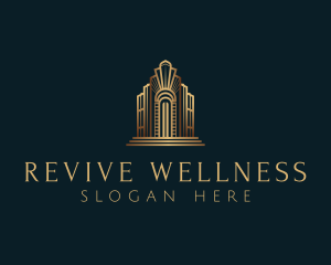 Architecture Art Deco Building logo design