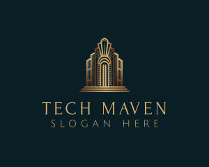 Architecture Art Deco Building logo design