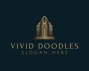 Architecture Art Deco Building logo design