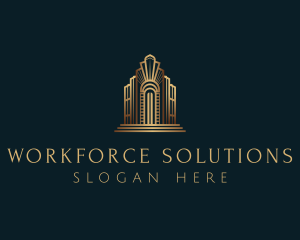 Architecture Art Deco Building logo design