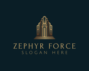 Architecture Art Deco Building logo design