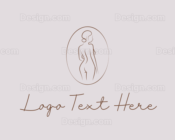 Female Body Emblem Logo