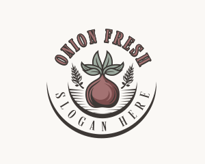 Organic Vegan Onion logo design