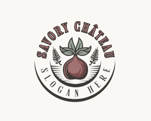 Organic Vegan Onion logo design