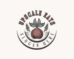 Organic Vegan Onion logo design