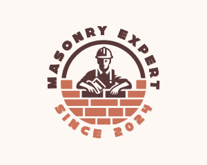 Bricklayer Mason Home improvement logo design