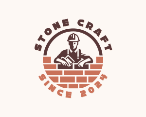 Bricklayer Mason Home improvement logo