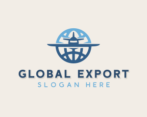 Global Logistics Aircraft logo design