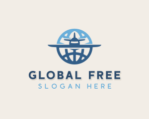 Global Logistics Aircraft logo design