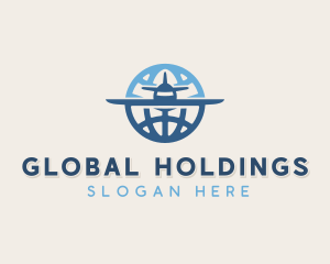 Global Logistics Aircraft logo design