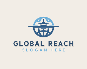 Global Logistics Aircraft logo design