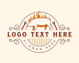 Grill Barbecue Pig logo