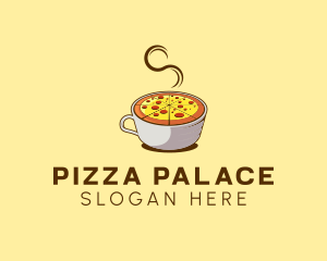 Hot Pizza Mug logo design