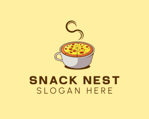 Hot Pizza Mug logo design