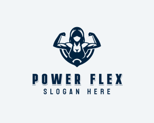 Strong Fitness Woman logo design