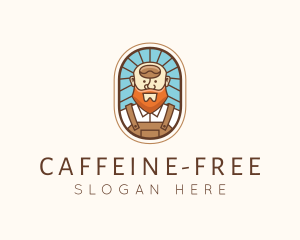 Hipster Man Coffee logo design