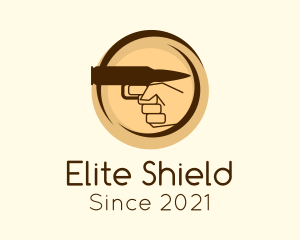 Bullet Gun Hand logo
